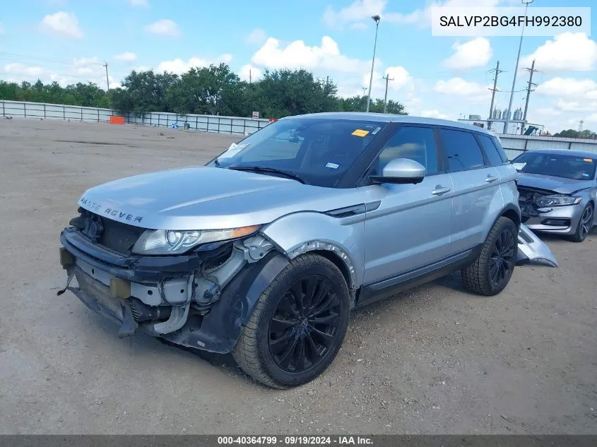 2015 Land Rover Range Rover Evoque Pure VIN: SALVP2BG4FH992380 Lot: 40364799