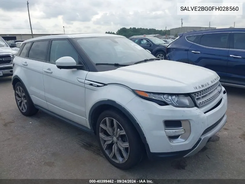 2015 Land Rover Range Rover Evoque Autobiography VIN: SALVE2BG0FH028560 Lot: 40399462