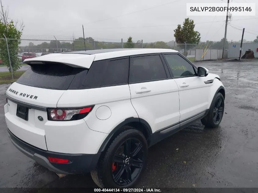 2015 Land Rover Range Rover Evoque Pure VIN: SALVP2BG0FH995146 Lot: 40444134