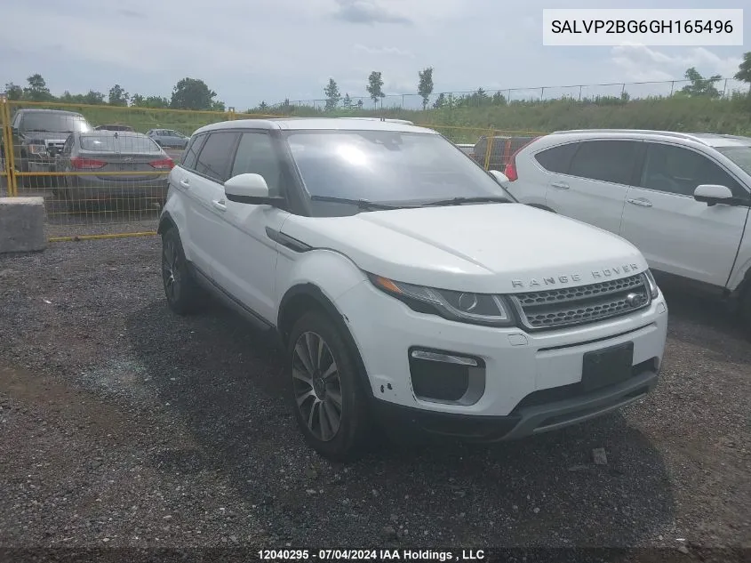 2016 Land Rover Range Rover Evoque VIN: SALVP2BG6GH165496 Lot: 12040295