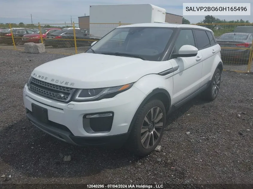 2016 Land Rover Range Rover Evoque VIN: SALVP2BG6GH165496 Lot: 12040295