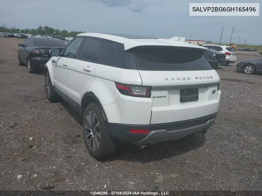 SALVP2BG6GH165496 2016 Land Rover Range Rover Evoque