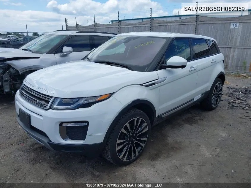 2016 Land Rover Range Rover Evoque Hse VIN: SALVR2BG5GH082359 Lot: 12051879