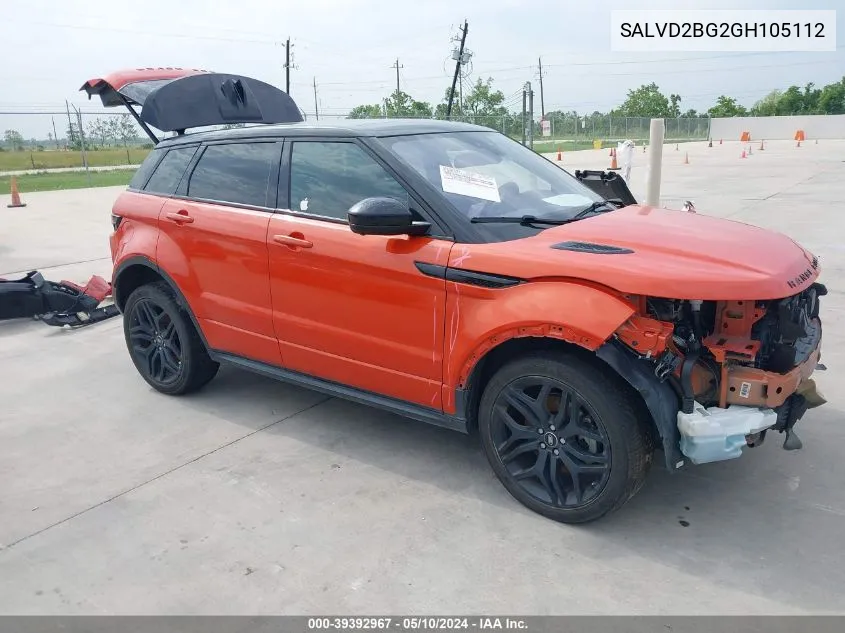 2016 Land Rover Range Rover Evoque Hse Dynamic VIN: SALVD2BG2GH105112 Lot: 39392967