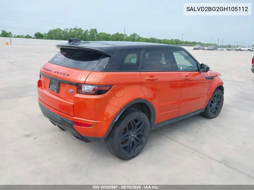 SALVD2BG2GH105112 2016 Land Rover Range Rover Evoque Hse Dynamic