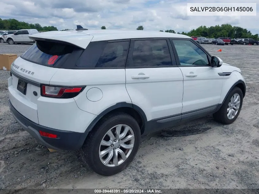 2016 Land Rover Range Rover Evoque Se/Se Premium VIN: SALVP2BG6GH145006 Lot: 39448391