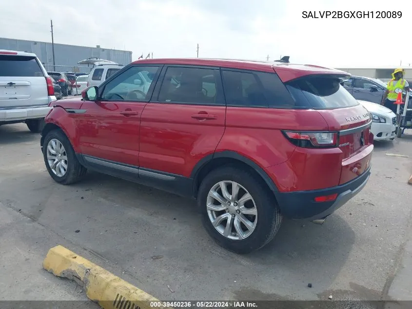 2016 Land Rover Range Rover Evoque Se/Se Premium VIN: SALVP2BGXGH120089 Lot: 39450236