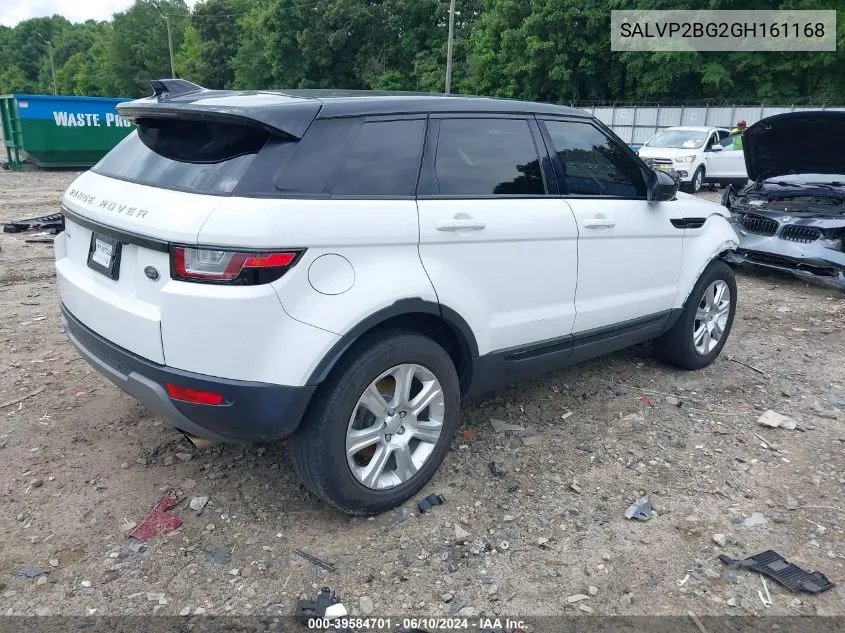 2016 Land Rover Range Rover Evoque Se/Se Premium VIN: SALVP2BG2GH161168 Lot: 39584701