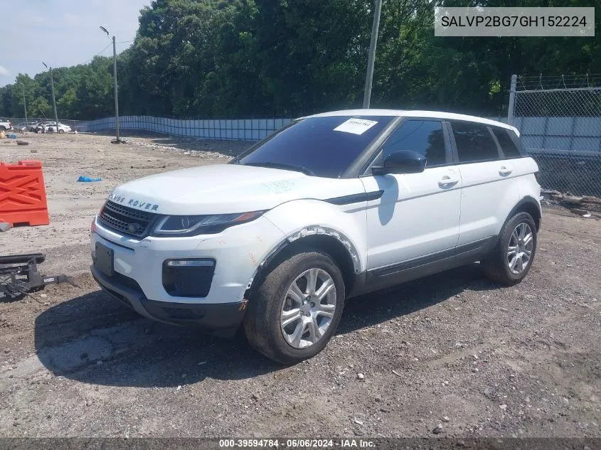 2016 Land Rover Range Rover Evoque Se/Se Premium VIN: SALVP2BG7GH152224 Lot: 39594784