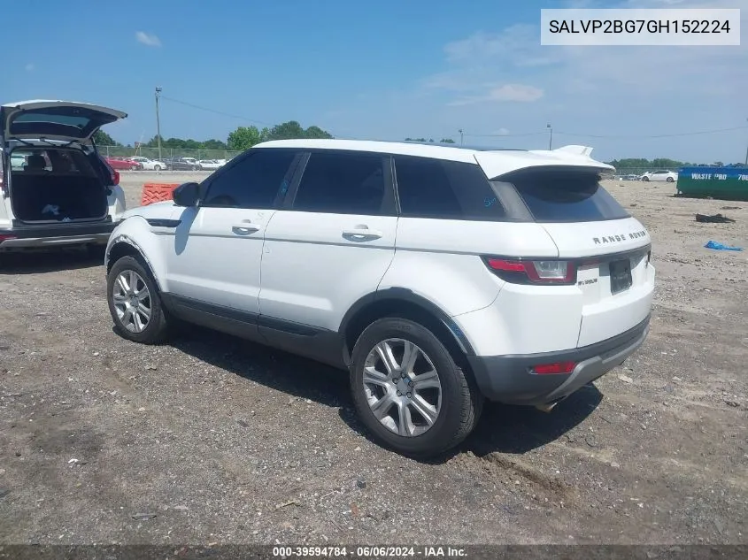 2016 Land Rover Range Rover Evoque Se/Se Premium VIN: SALVP2BG7GH152224 Lot: 39594784