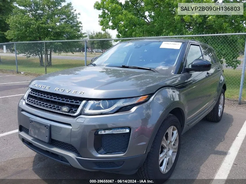 2016 Land Rover Range Rover Evoque Se/Se Premium VIN: SALVP2BG9GH136803 Lot: 39655067