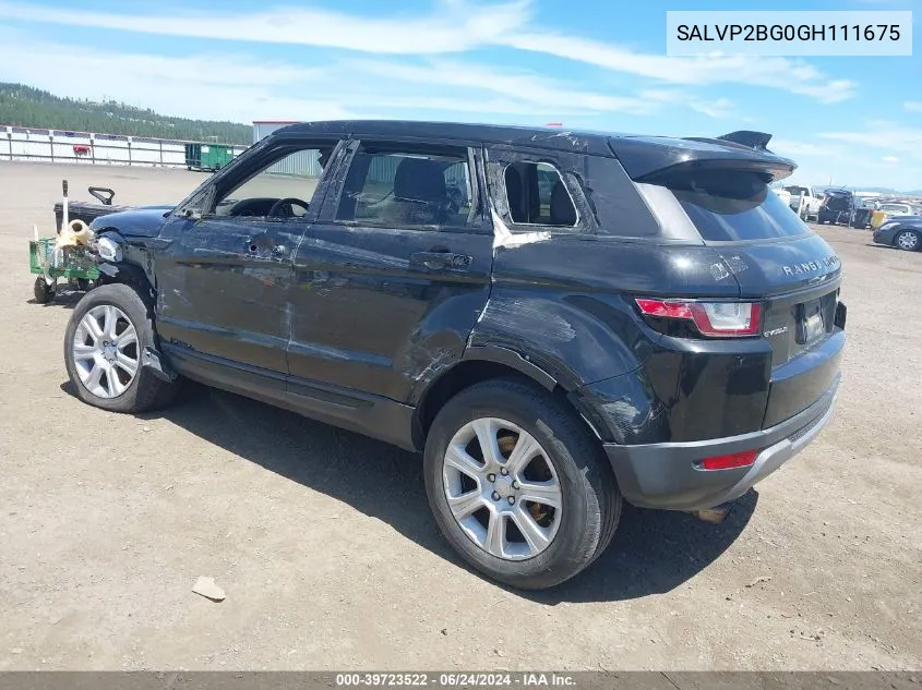 SALVP2BG0GH111675 2016 Land Rover Range Rover Evoque Se/Se Premium