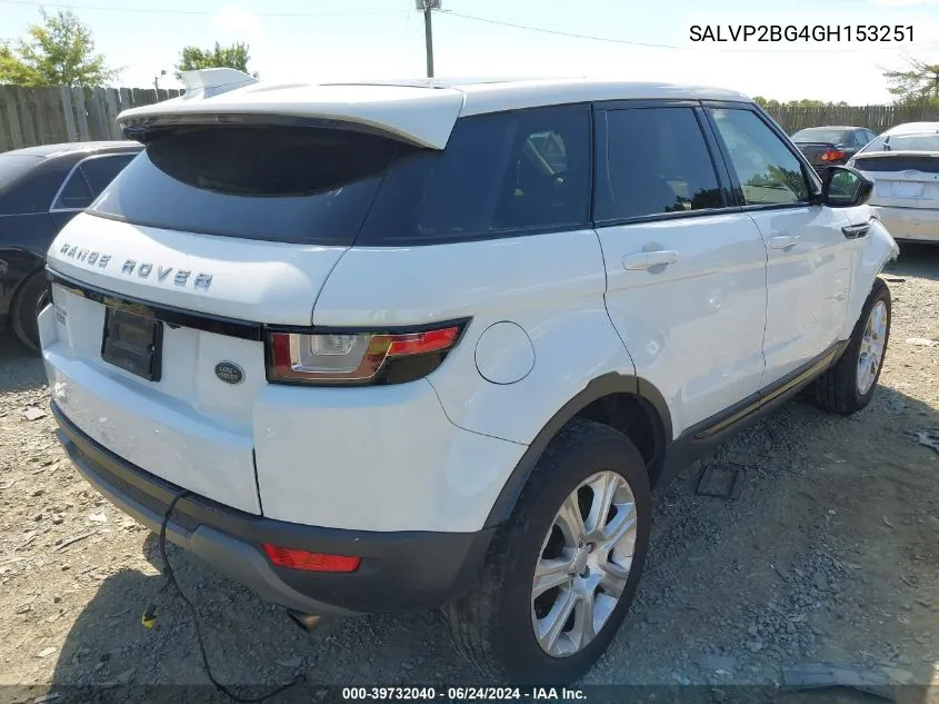 SALVP2BG4GH153251 2016 Land Rover Range Rover Evoque Se/Se Premium