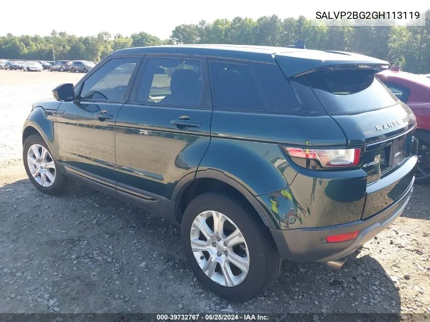 SALVP2BG2GH113119 2016 Land Rover Range Rover Evoque Se