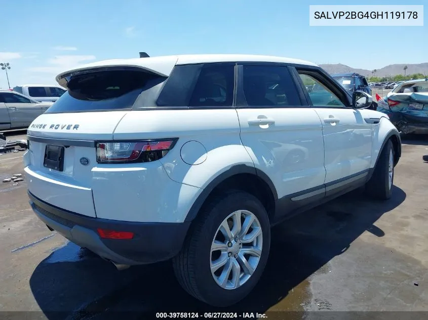 SALVP2BG4GH119178 2016 Land Rover Range Rover Evoque Se/Se Premium