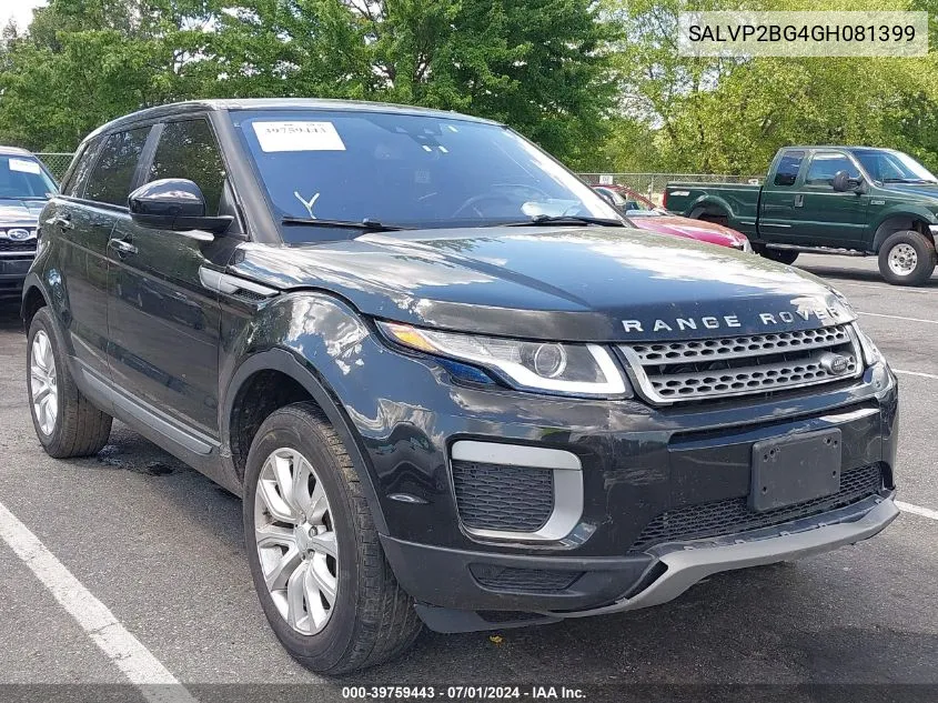 SALVP2BG4GH081399 2016 Land Rover Range Rover Evoque Se/Se Premium