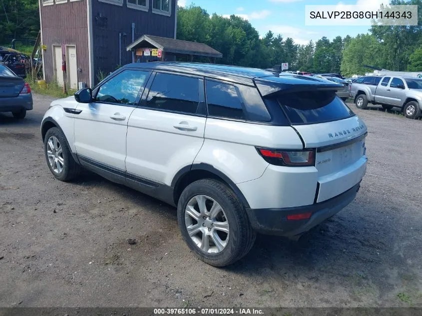 SALVP2BG8GH144343 2016 Land Rover Range Rover Evoque Se/Se Premium