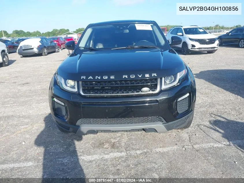 2016 Land Rover Range Rover Evoque Se VIN: SALVP2BG4GH100856 Lot: 39781447