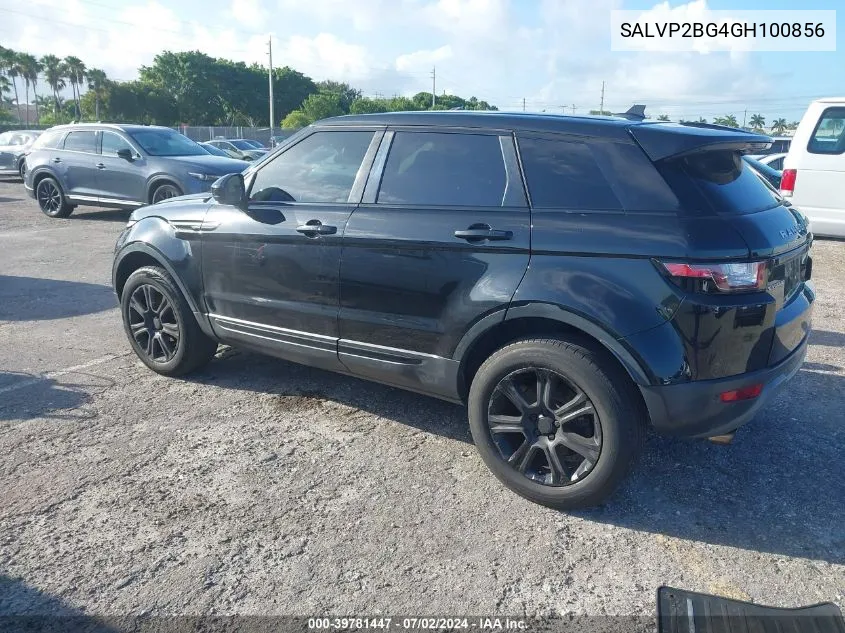 2016 Land Rover Range Rover Evoque Se VIN: SALVP2BG4GH100856 Lot: 39781447