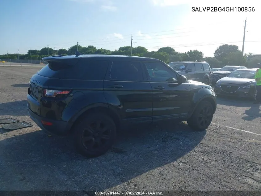 2016 Land Rover Range Rover Evoque Se VIN: SALVP2BG4GH100856 Lot: 39781447