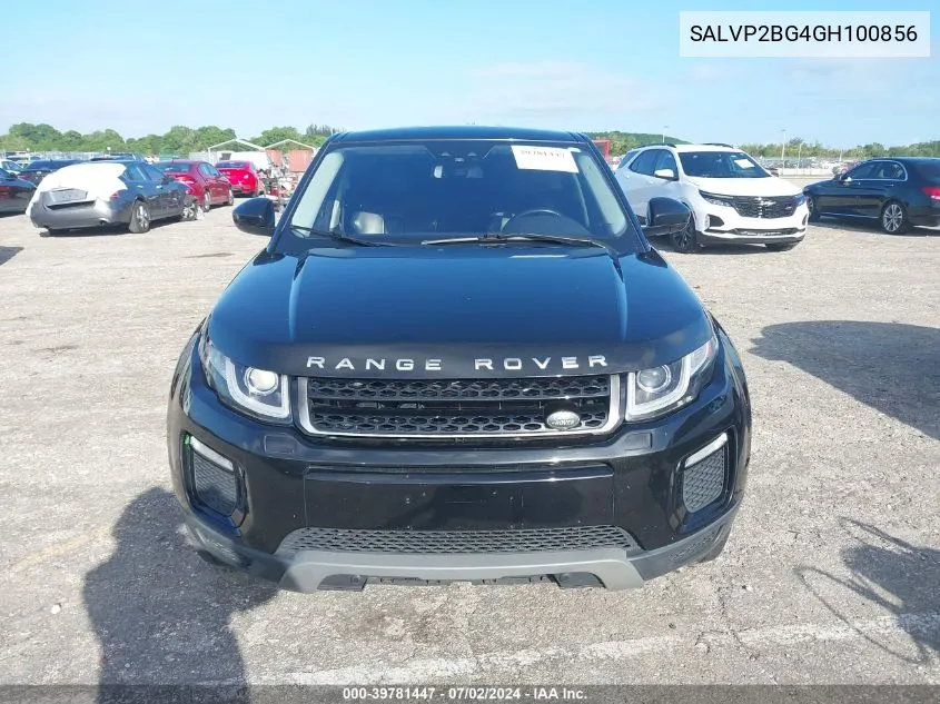 2016 Land Rover Range Rover Evoque Se VIN: SALVP2BG4GH100856 Lot: 39781447