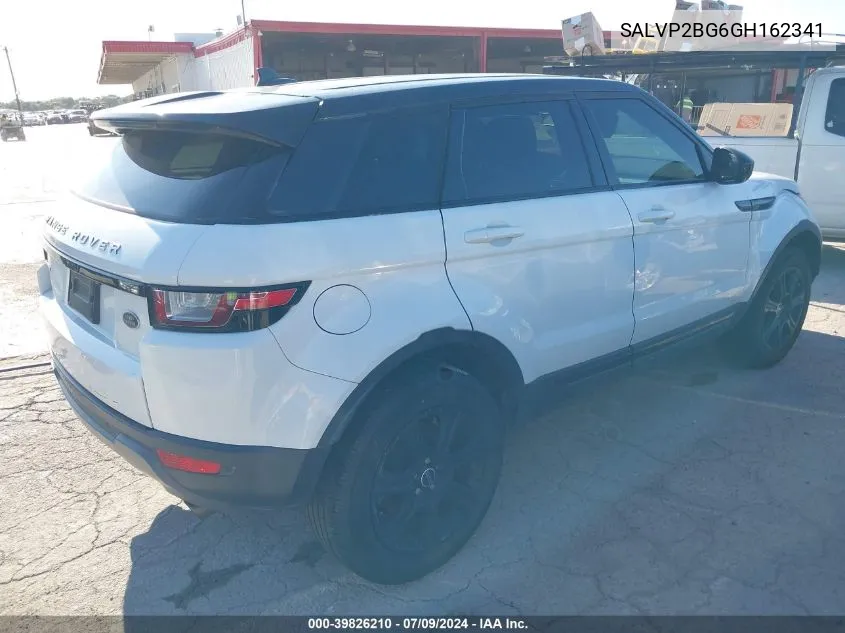 2016 Land Rover Range Rover Evoque Se/Se Premium VIN: SALVP2BG6GH162341 Lot: 39826210