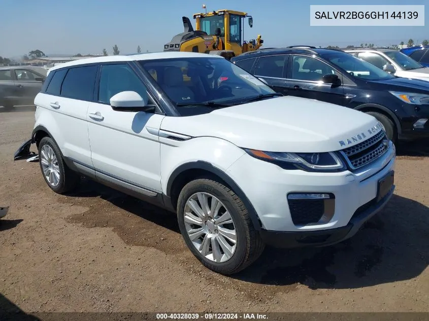 2016 Land Rover Range Rover Evoque Hse VIN: SALVR2BG6GH144139 Lot: 40328039