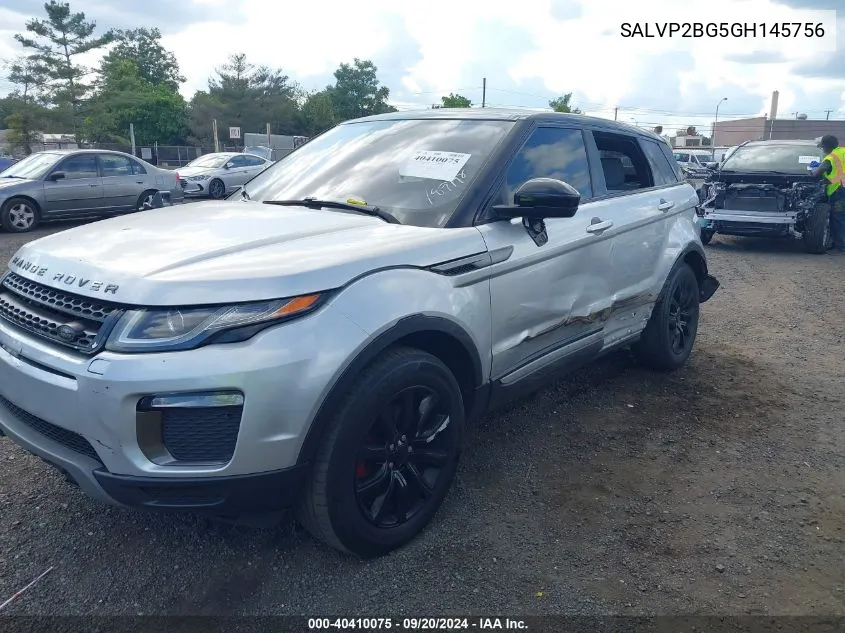 2016 Land Rover Range Rover Evoque Se/Se Premium VIN: SALVP2BG5GH145756 Lot: 40410075