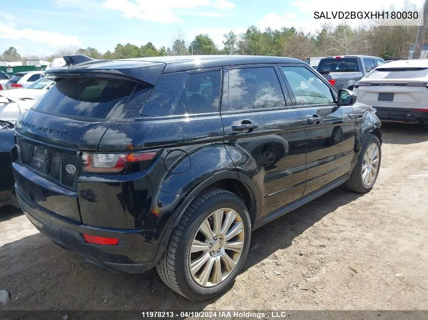 SALVD2BGXHH180030 2017 Land Rover Range Rover Evoque Hse Dynamic