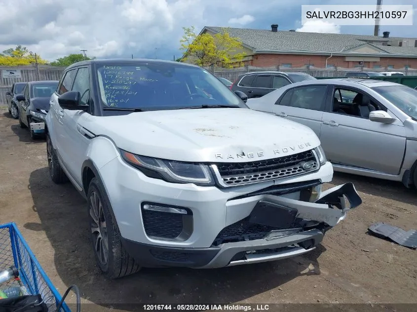 2017 Land Rover Range Rover Evoque VIN: SALVR2BG3HH210597 Lot: 12016744