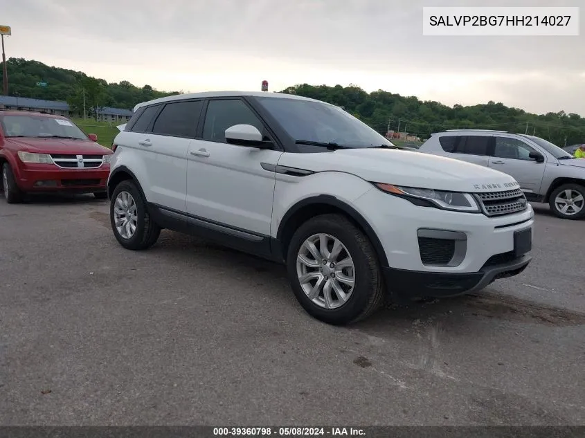 SALVP2BG7HH214027 2017 Land Rover Range Rover Evoque Se/Se Premium