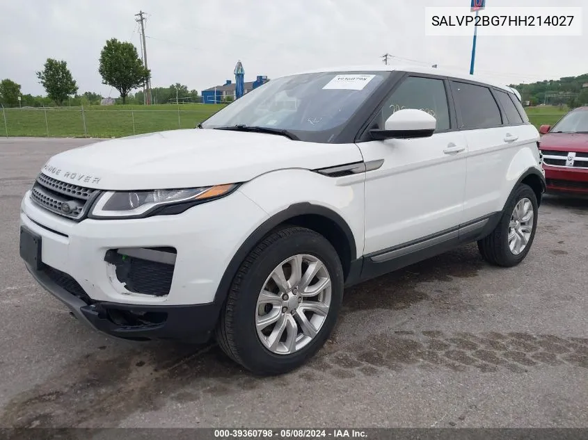 SALVP2BG7HH214027 2017 Land Rover Range Rover Evoque Se/Se Premium