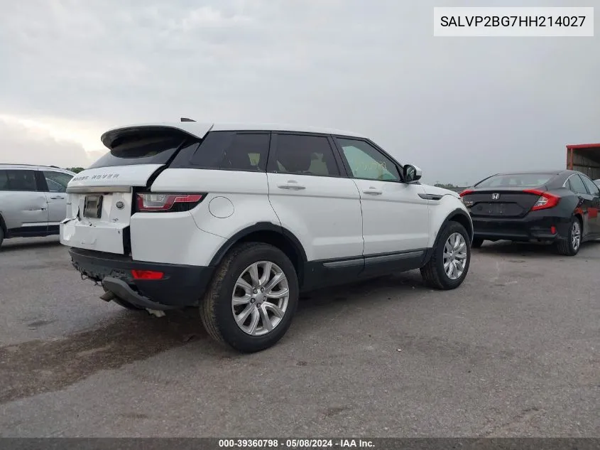 SALVP2BG7HH214027 2017 Land Rover Range Rover Evoque Se/Se Premium