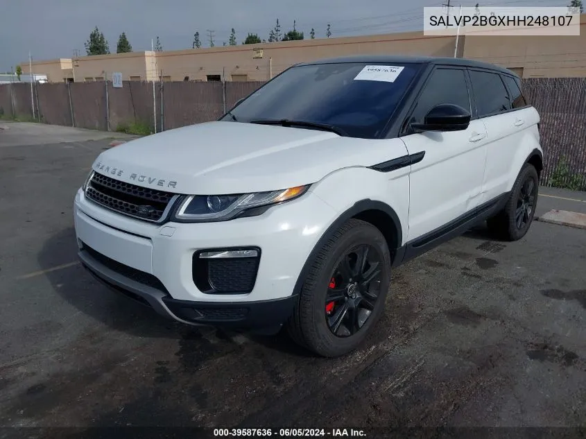 SALVP2BGXHH248107 2017 Land Rover Range Rover Evoque Se/Se Premium