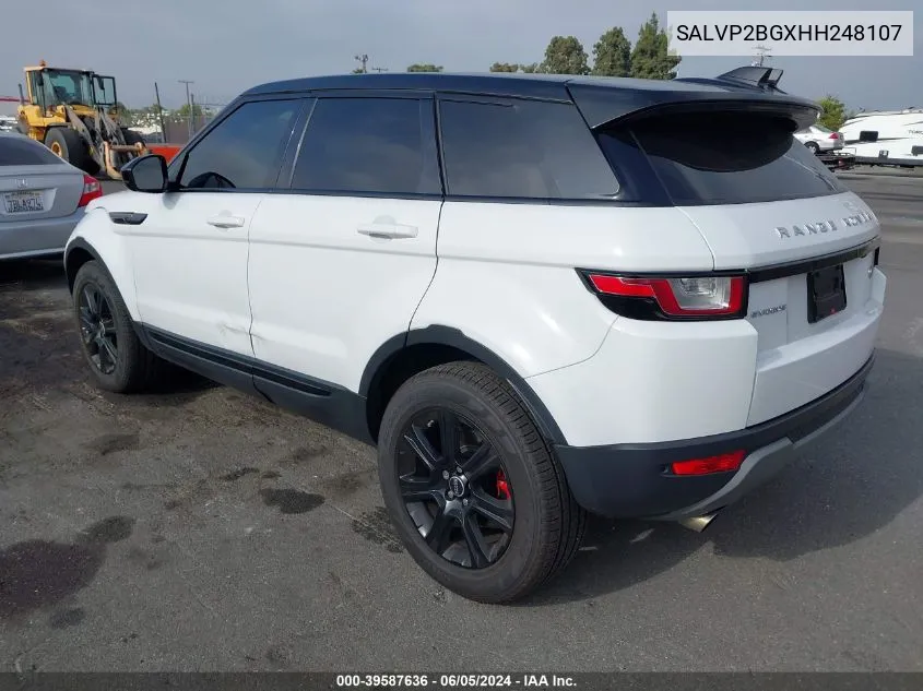 SALVP2BGXHH248107 2017 Land Rover Range Rover Evoque Se/Se Premium