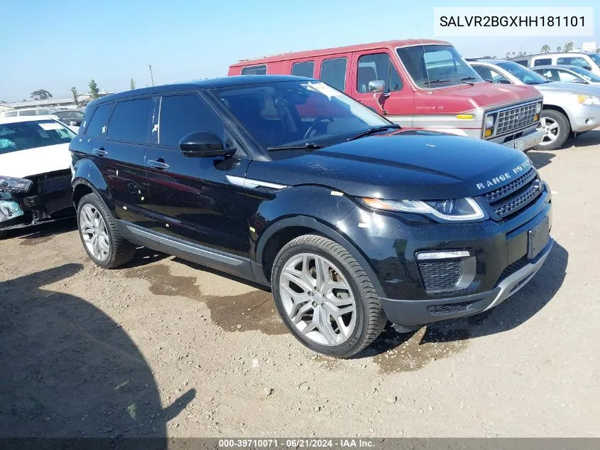 2017 Land Rover Range Rover Evoque Hse VIN: SALVR2BGXHH181101 Lot: 39710071