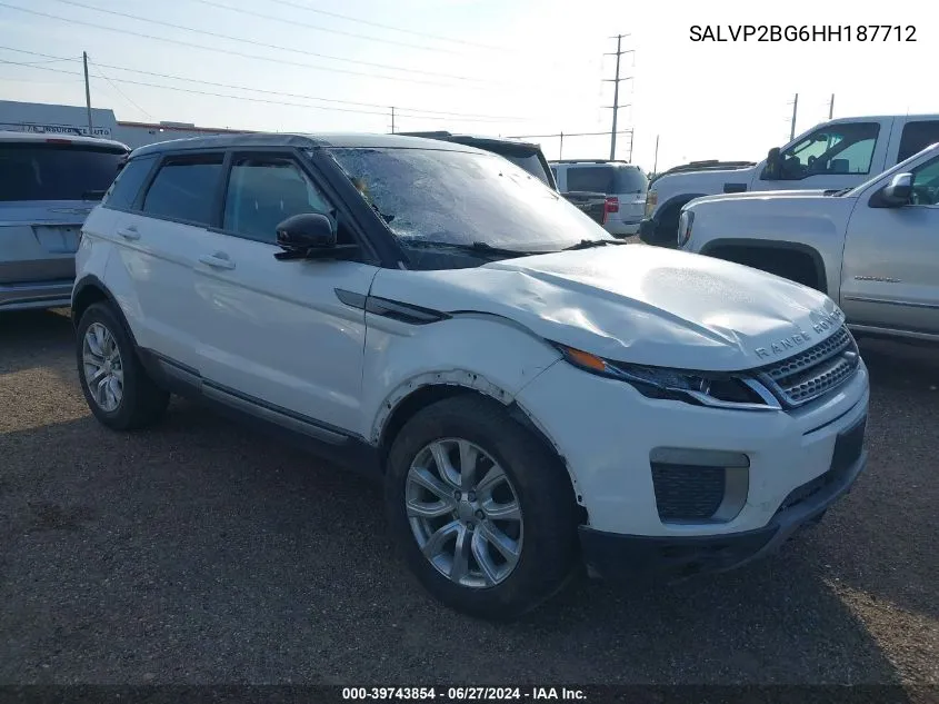 2017 Land Rover Range Rover Evoque Se/Se Premium VIN: SALVP2BG6HH187712 Lot: 39743854