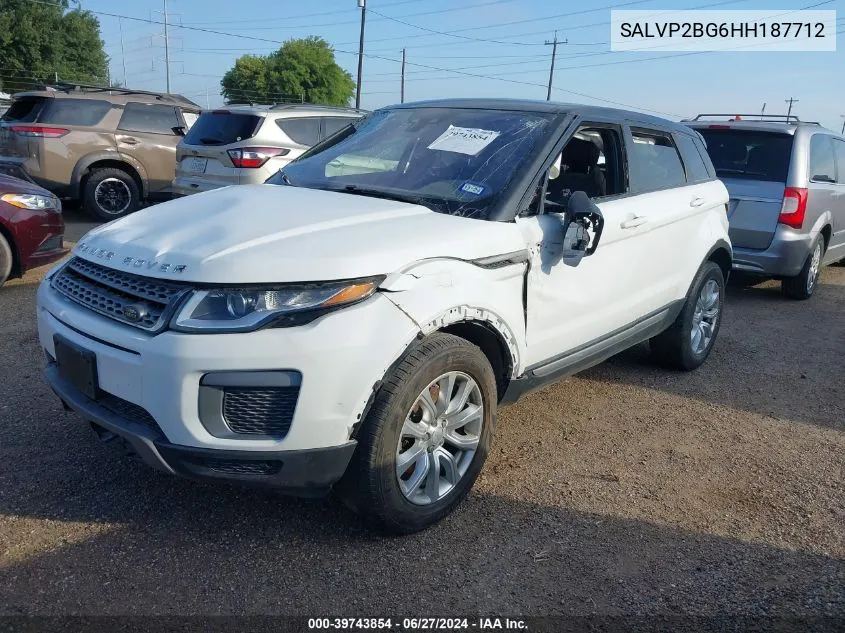 2017 Land Rover Range Rover Evoque Se/Se Premium VIN: SALVP2BG6HH187712 Lot: 39743854