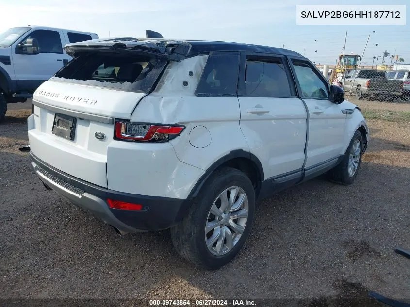 2017 Land Rover Range Rover Evoque Se/Se Premium VIN: SALVP2BG6HH187712 Lot: 39743854