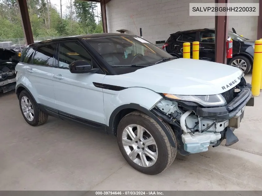 2017 Land Rover Range Rover Evoque Se VIN: SALVP2BG8HH220032 Lot: 39794646