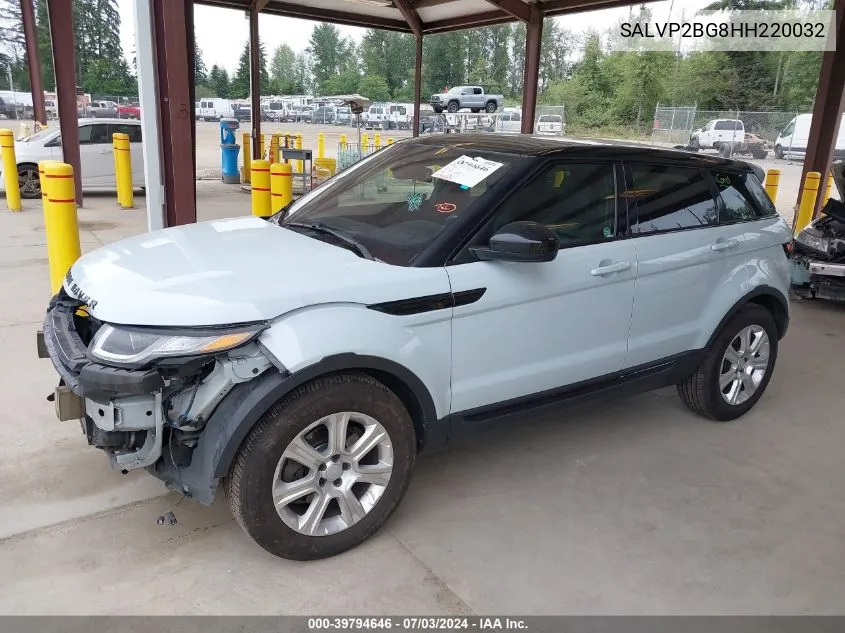 SALVP2BG8HH220032 2017 Land Rover Range Rover Evoque Se