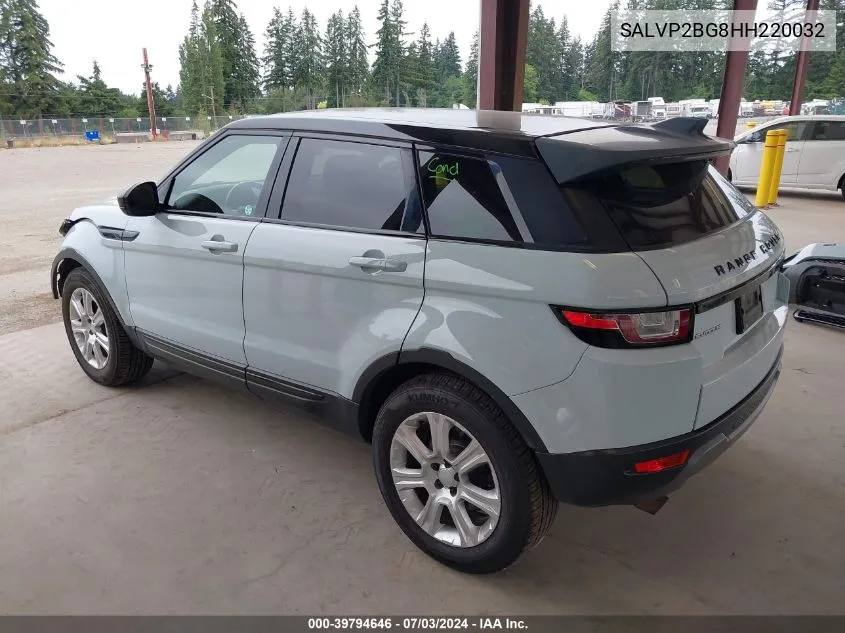 SALVP2BG8HH220032 2017 Land Rover Range Rover Evoque Se