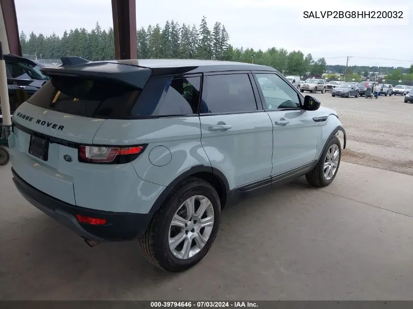 2017 Land Rover Range Rover Evoque Se VIN: SALVP2BG8HH220032 Lot: 39794646