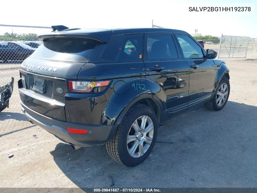 SALVP2BG1HH192378 2017 Land Rover Range Rover Evoque Se/Se Premium