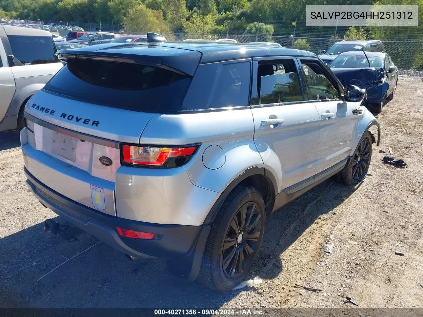 SALVP2BG4HH251312 2017 Land Rover Range Rover Evoque Se