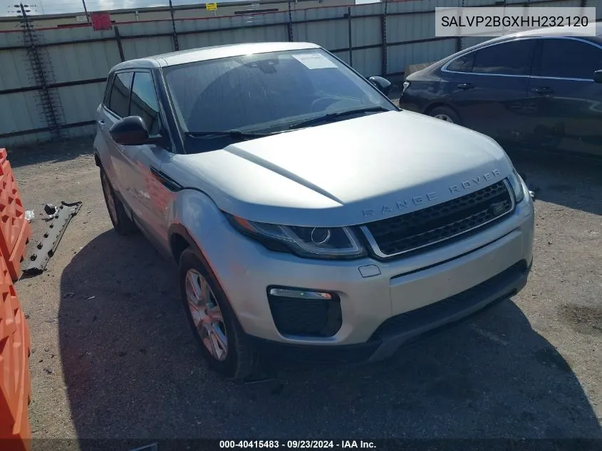 2017 Land Rover Range Rover Evoque Se VIN: SALVP2BGXHH232120 Lot: 40415483