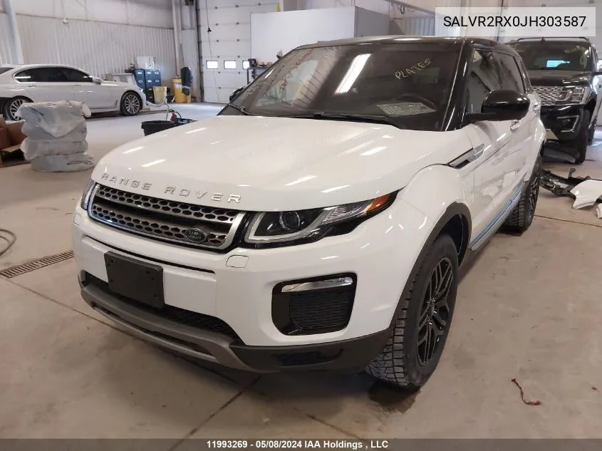 2018 Land Rover Range Rover Evoque VIN: SALVR2RX0JH303587 Lot: 11993269