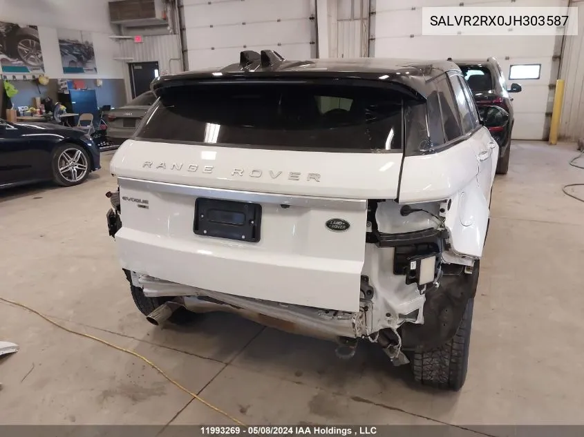 2018 Land Rover Range Rover Evoque VIN: SALVR2RX0JH303587 Lot: 11993269