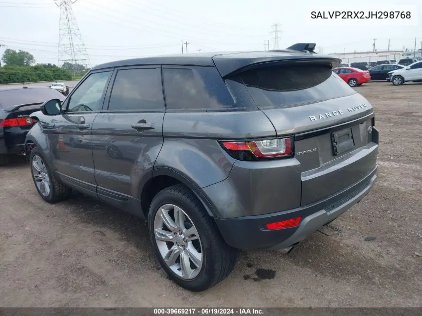 2018 Land Rover Range Rover Evoque Se VIN: SALVP2RX2JH298768 Lot: 39669217