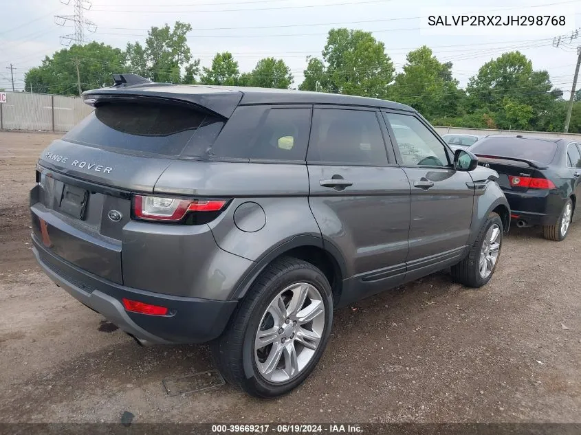 2018 Land Rover Range Rover Evoque Se VIN: SALVP2RX2JH298768 Lot: 39669217